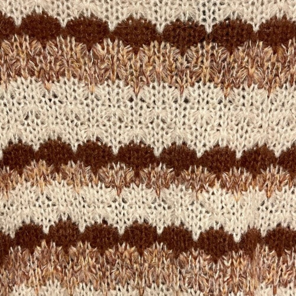 NWT Anthropologie Elsamanda Italy Stripe Chunky Alpaca Wool Blend Sweater M - Picture 3 of 5